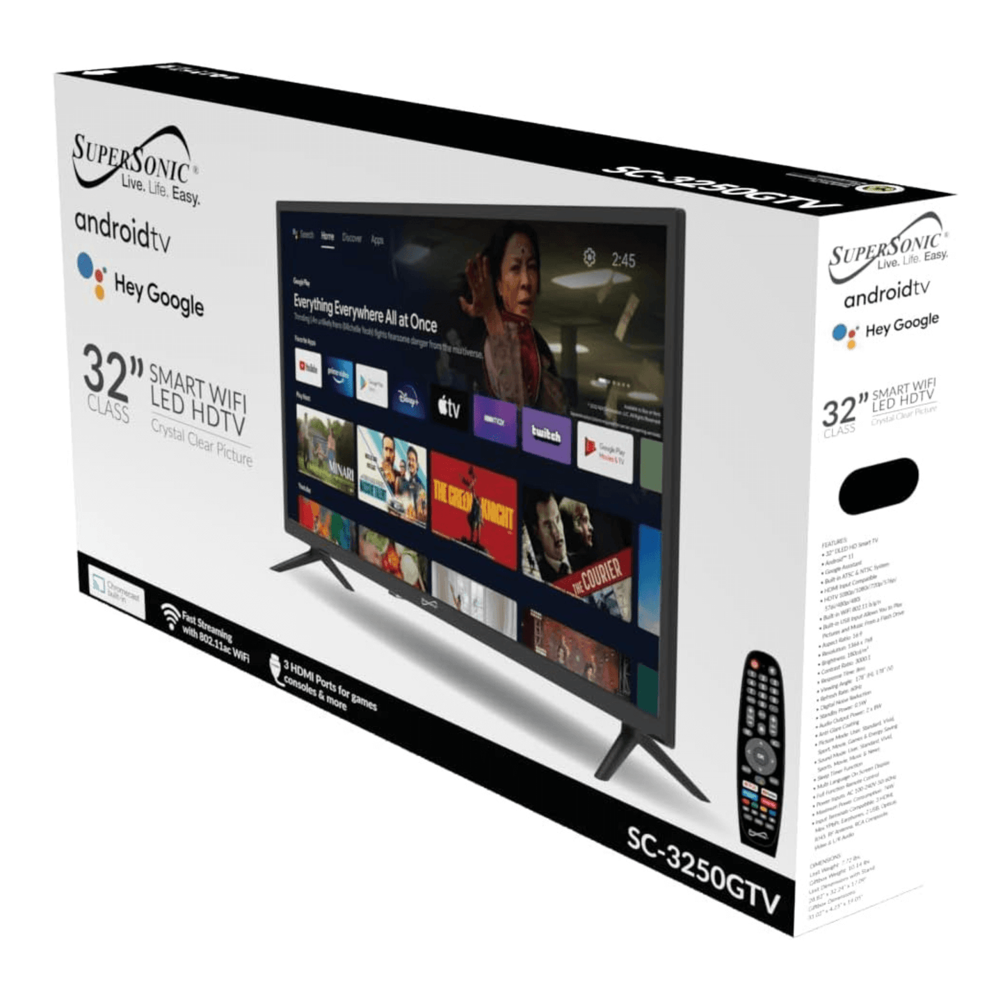 Audio & Video Supersonic Smart 32 - inch FHD DLED TV with Google Assistant disponível em TokenPI Store