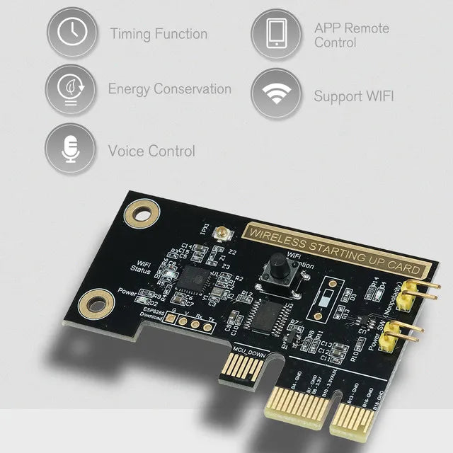 eWeLink WiFi Wireless Smart Switch Relay Module Mini PCI-e Desktop Switch Card Restart Switch Turn On/OFF PC Remote Control