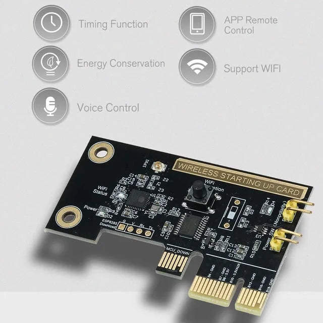 eWeLink WiFi Wireless Smart Switch Relay Module Mini PCI-e Desktop Switch Card Restart Switch Turn On/OFF PC Remote Control