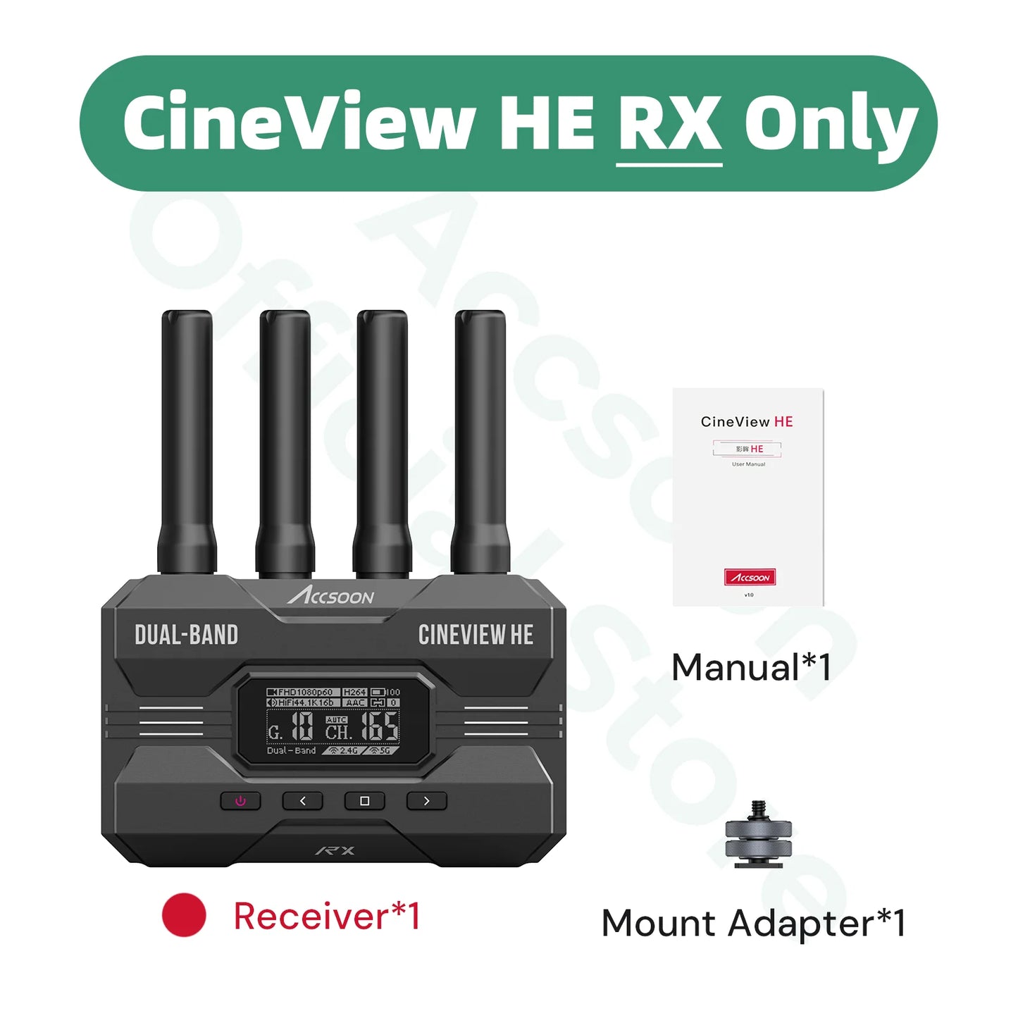 Wireless Hdmi Accsoon CineView HE Video Camera Transmitter Receiver 2.4/5G hz Dual-band Transmission UVC Live Streaming Monitor