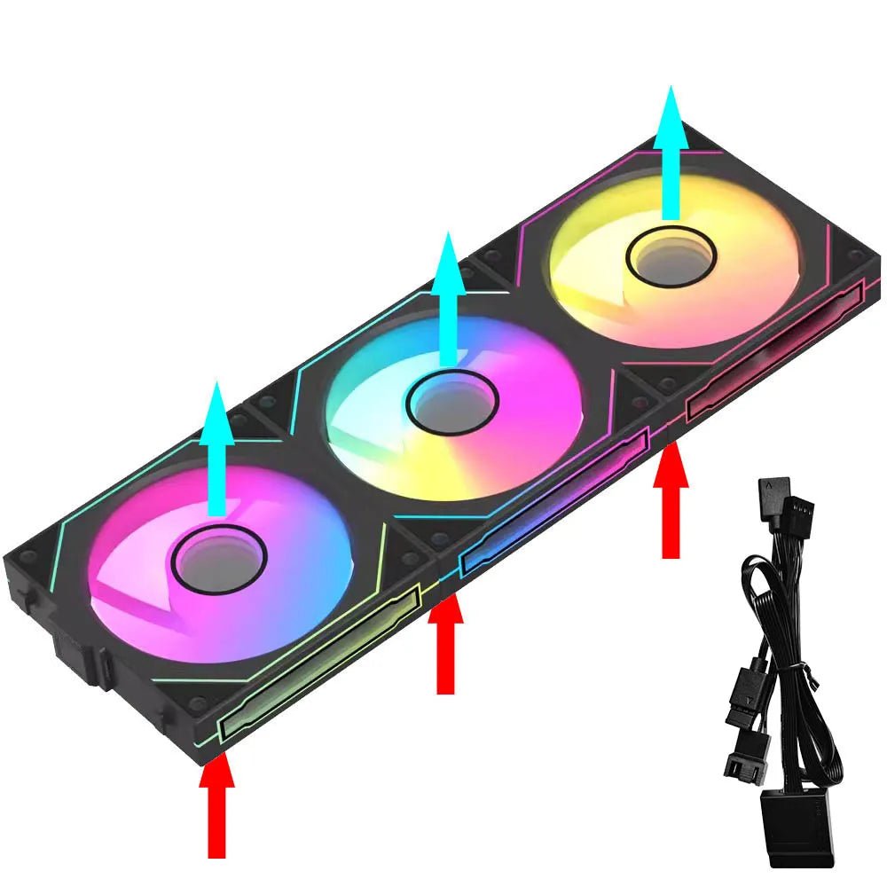 Cooler Fans JUMPEAK MX120 360mm Ventoinhas ARGB Sem Fio Para PC disponível em TokenPI Store