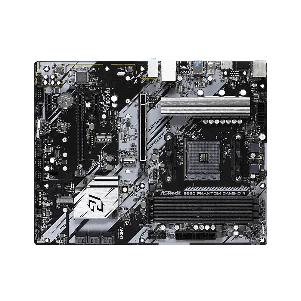 ASRock B550 Phantom Gaming 4 Motherboard Set Kit with Ryzen 5 5600 CPU 4xDDR4 4533MHz M.2 NVME HDMI PCIe 4.0 ATX AM4 Mainboard