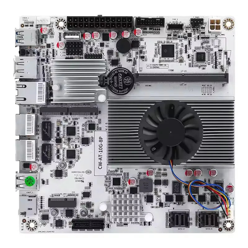 NAS Motherboard Intel N150 N100 i3-N305 1*10G 2*2.5G LANs 2*NVMe 2*SFF-8643 to 8*SATA Firewall