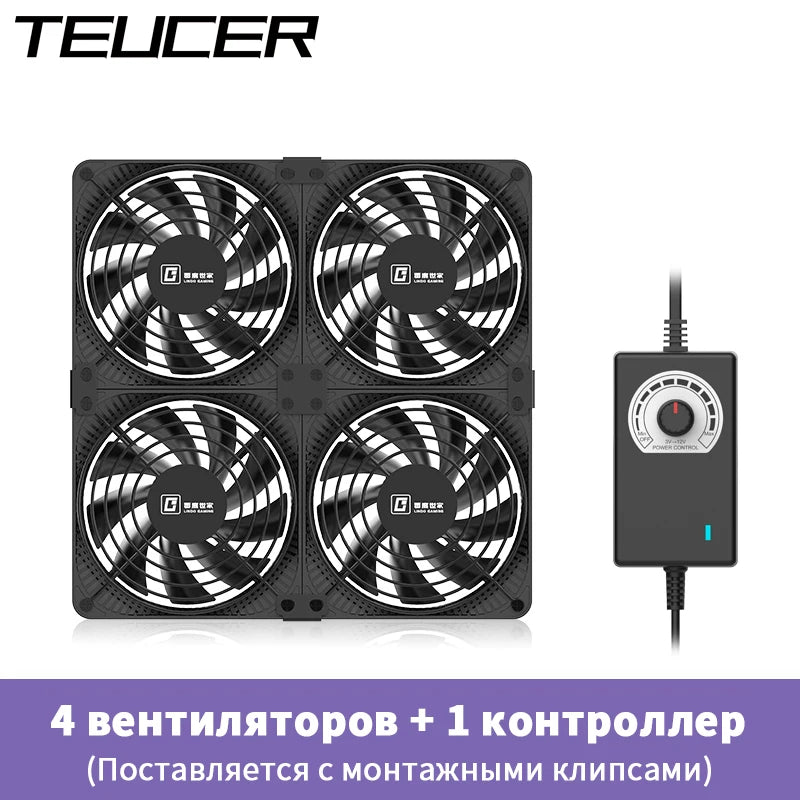 TEUCER 220V 3000RPM Computer Server Workstation Cabinet Cooling Fan High Air Volume Case Fan Kit