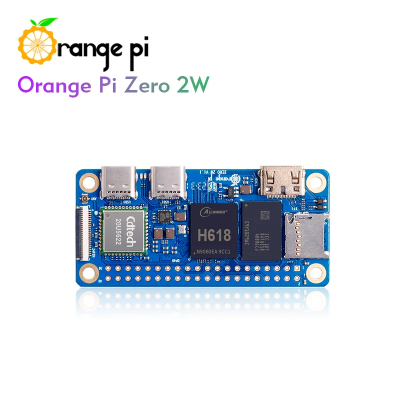 Orange Pi Zero 2 W 4G+Extension Board+Power Supply Mini PC WiFi5+BT5.0 DDR4 H618 Orange Pi Zero 2W SBC Single Board Computer