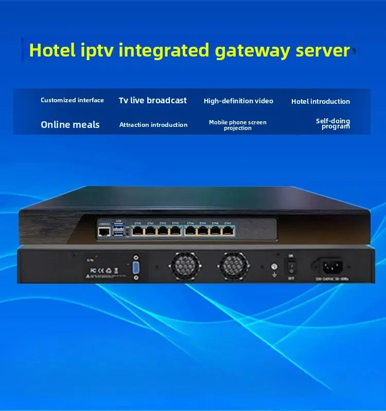 Hotel TV iptv gateway server Smart live on-demand streaming media system Network cable Optical fiber triple play