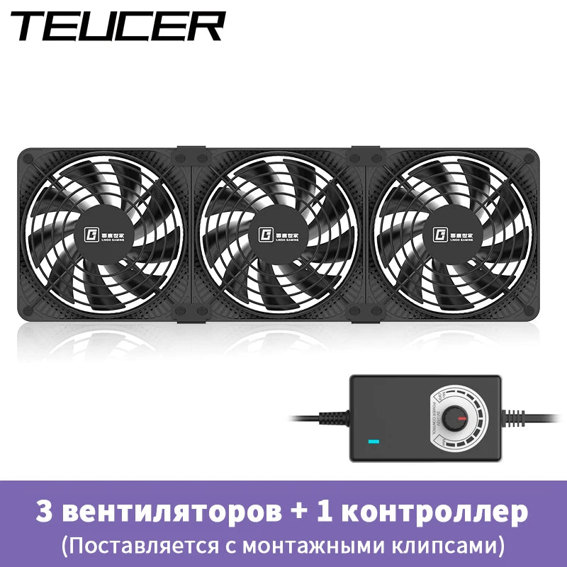 TEUCER 220V 3000RPM Computer Server Workstation Cabinet Cooling Fan High Air Volume Case Fan Kit