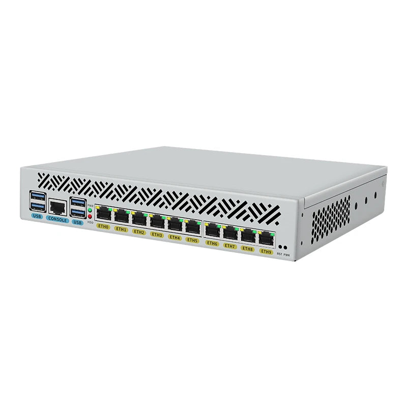 Partaker Firewall Appliance Intel 5405U 10th Gen i7 10510U 10 x i210 Lan Dual HD-MI DDR4 RAM Support Ros Ubuntu Linux OPNsense