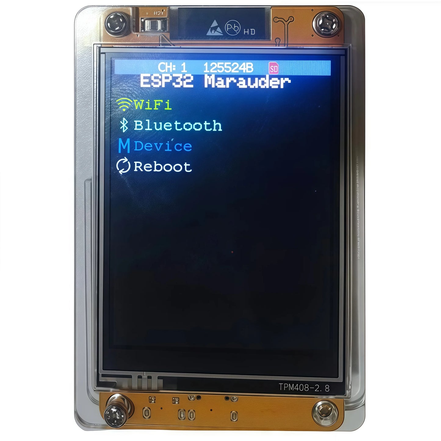 ESP32 CYD 2432r028 Marauder Mar-x-Auder device Wi-Fi Bluetooth offensive and defensive tools enable secure & reliable wireless