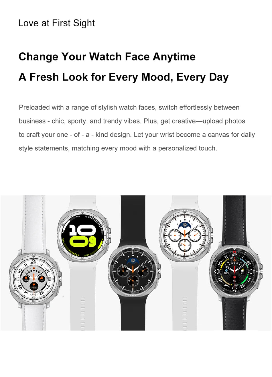 Watch8 Classic GPS Compass NFC Sports Smart Watch 1.43'' Amorel Rotating Dial BT Call 3ATM Waterproof Watch7 Upgraded Smartwatch