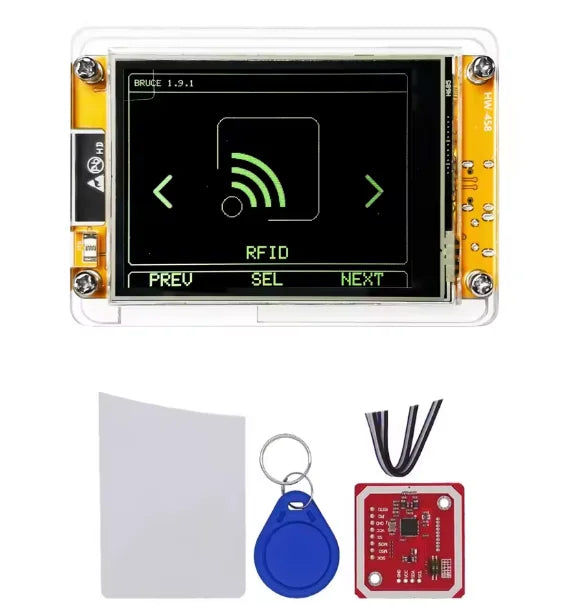 ESP32 Bruce CYD 2432S028 Wi-Fi Bluetooth NFC PN532 GNSS ATGM336H and defensive tools enable network secure & reliable wireless