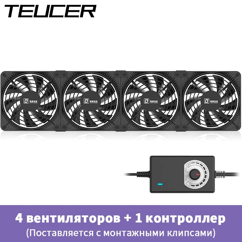 TEUCER 220V 3000RPM Computer Server Workstation Cabinet Cooling Fan High Air Volume Case Fan Kit