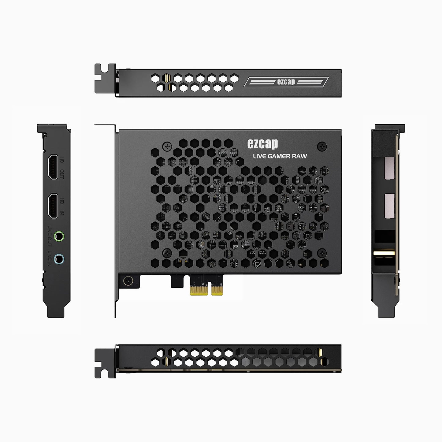 ezcap324B Live Gamer Raw PCIE 4K Video Game Capture Card Record & Live Stream for Gaming Systems Camcorders