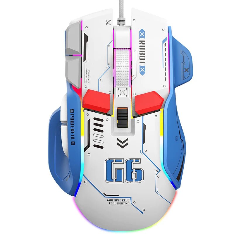 Mouse Mouse Para Jogos G6 Fio 128000 DPI Macro Programável RGB disponível em TokenPI Store