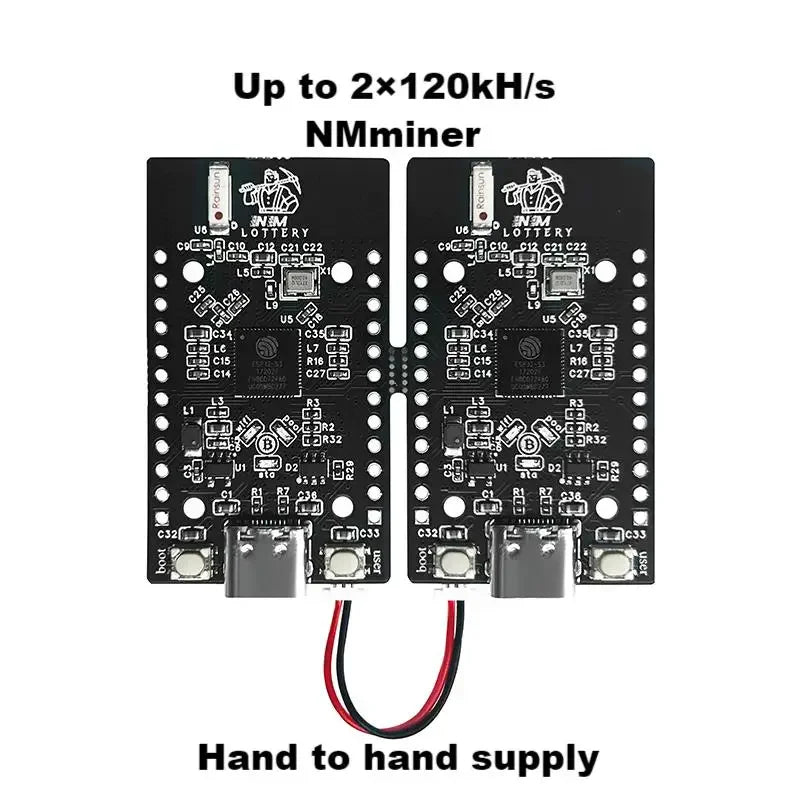 New NMMiner Official bot chain Lucky Christmas gift lucky BTC Solo Lottery Ticket Miner 117KH * 8=936KH/s higher nerdminer v2