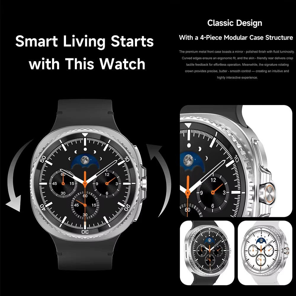 Watch8 Classic GPS Compass NFC Sports Smart Watch 1.43'' Amorel Rotating Dial BT Call 3ATM Waterproof Watch7 Upgraded Smartwatch