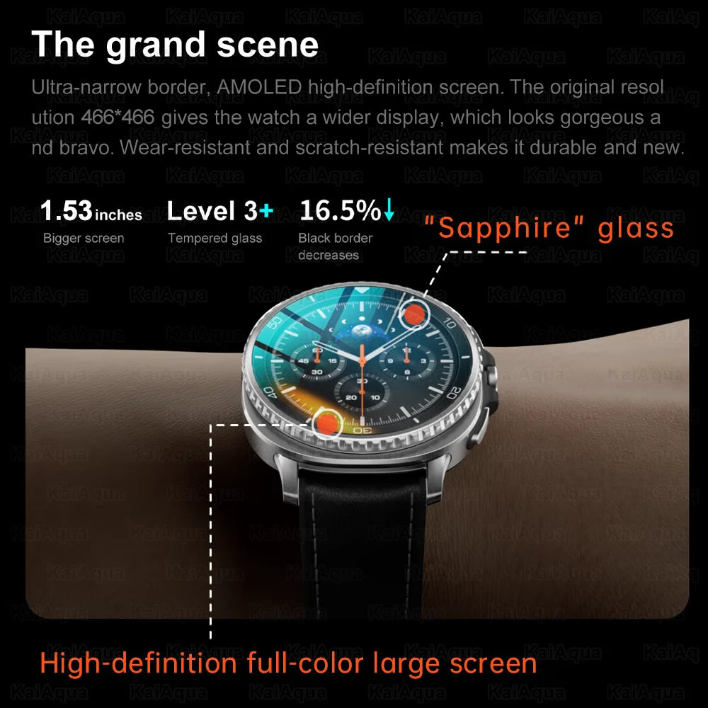 Watch8 Classic GPS Compass NFC Sports Smart Watch 1.43'' Amorel Rotating Dial BT Call 3ATM Waterproof Watch7 Upgraded Smartwatch