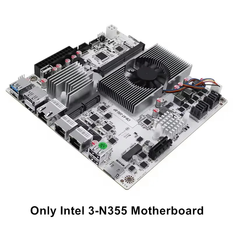 NAS Motherboard Intel N150 N100 i3-N305 1*10G 2*2.5G LANs 2*NVMe 2*SFF-8643 to 8*SATA Firewall