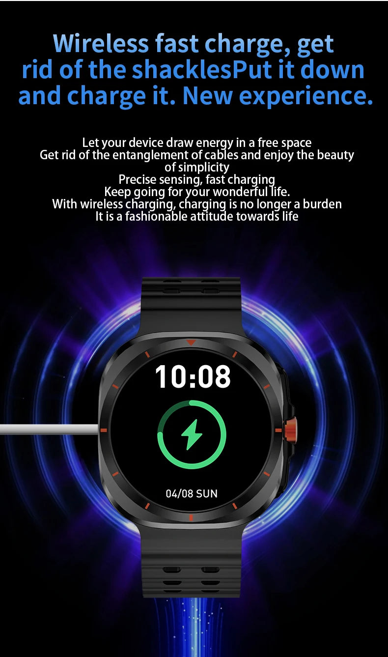 New Watch 7 Ultra Smart Watch Men HD AMOLED Screen GPS Motion Trajectory Heart Rate Bluetooth Call 1.52" SmartWatch IP68