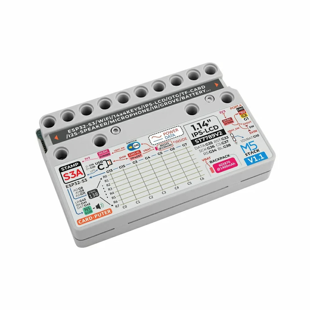 M5Stack Cardputer v1.1 StampS3A Development Board ESP32-S3 Portable Computer 1.14 Inch Screen 56Key Keyboard Card Microcontrolle