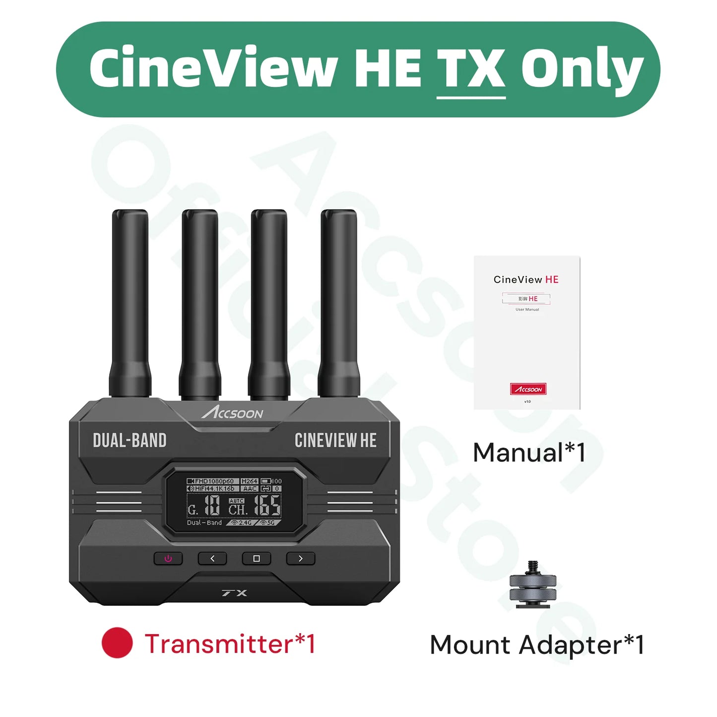Wireless Hdmi Accsoon CineView HE Video Camera Transmitter Receiver 2.4/5G hz Dual-band Transmission UVC Live Streaming Monitor