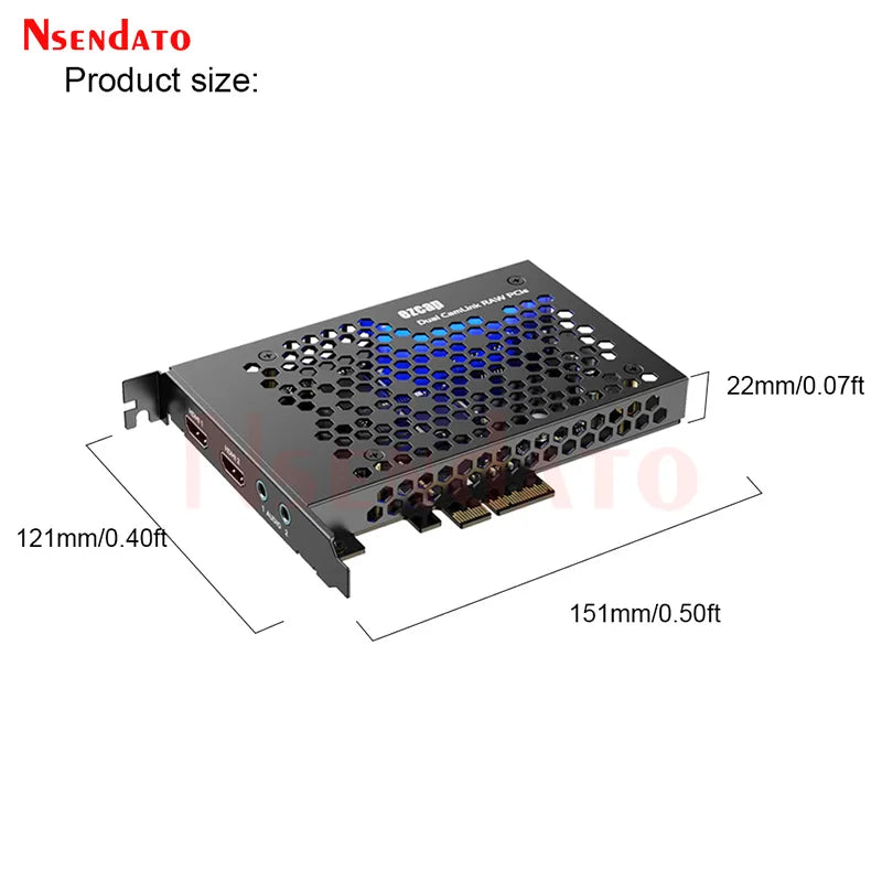 Ezcap365 Dual CamLink RAW PClE HDMI Game Capture Grabber Card Recorder & Live Streaming