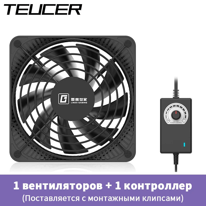 TEUCER 220V 3000RPM Computer Server Workstation Cabinet Cooling Fan High Air Volume Case Fan Kit