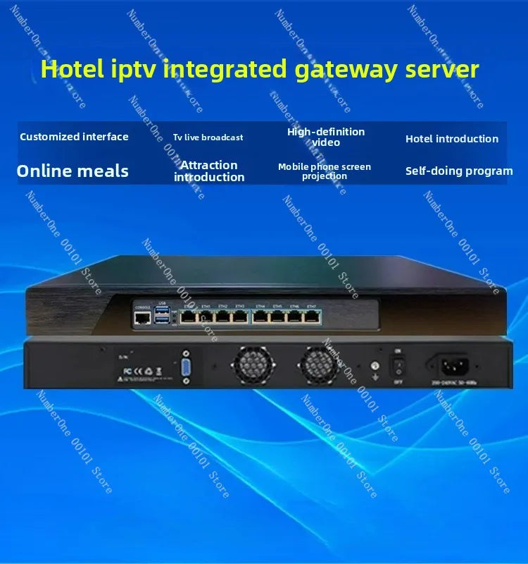 Hotel TV iptv gateway server Smart live on-demand streaming media system Network cable Optical fiber triple play