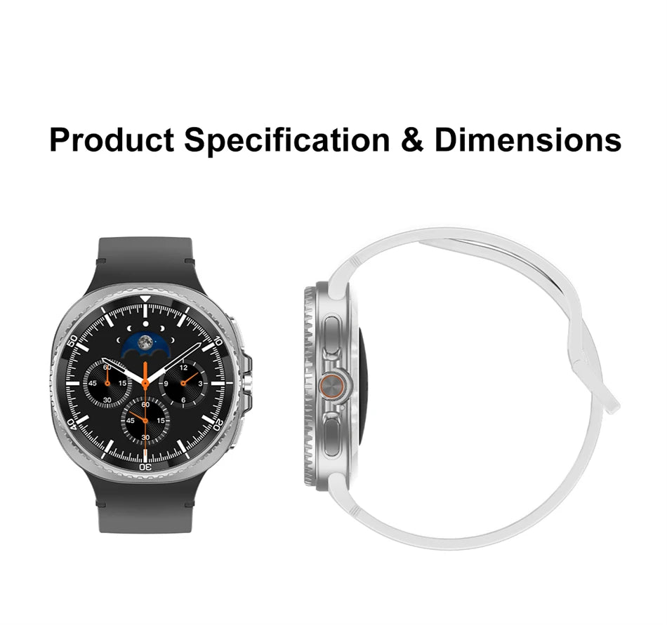 Watch8 Classic GPS Compass NFC Sports Smart Watch 1.43'' Amorel Rotating Dial BT Call 3ATM Waterproof Watch7 Upgraded Smartwatch