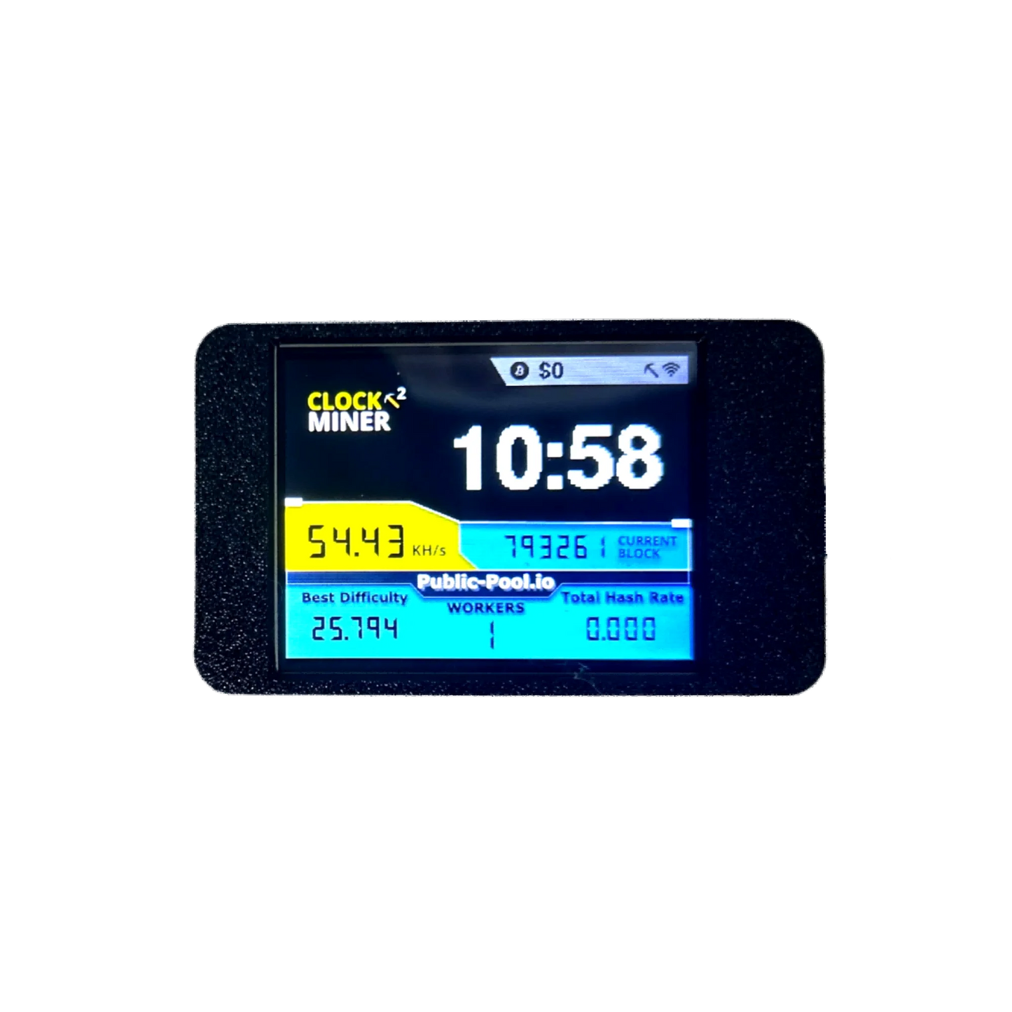 NerdMiner V2 Hashrate, Smart Display, Crypto Solo, Lottery, Nerd Miner, Bitcoin Miner ESP32-2432S028R, 54 k/S, 2.8 inch
