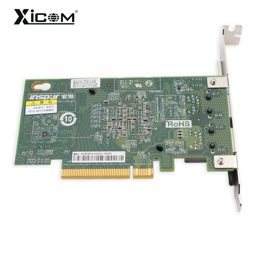 Ethernet Network Card Double Port RJ45 Chipset PCIe x8 10G