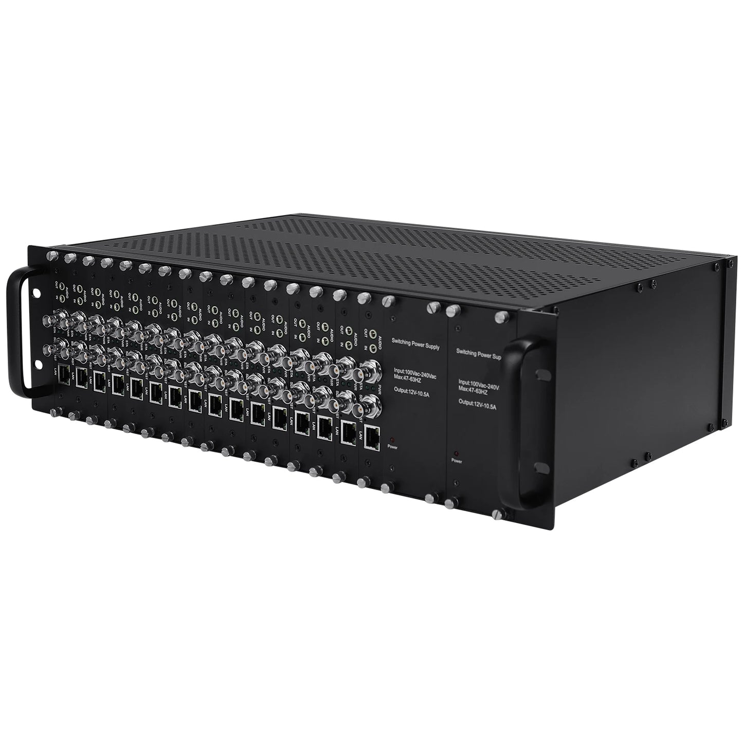 3U Rack 16 Channels SD HD 3G SDI to IP Video Encoder H.265 H.264 HD-SDI 3G-SDI Live Streaming Broadcast Encoder Transmitter