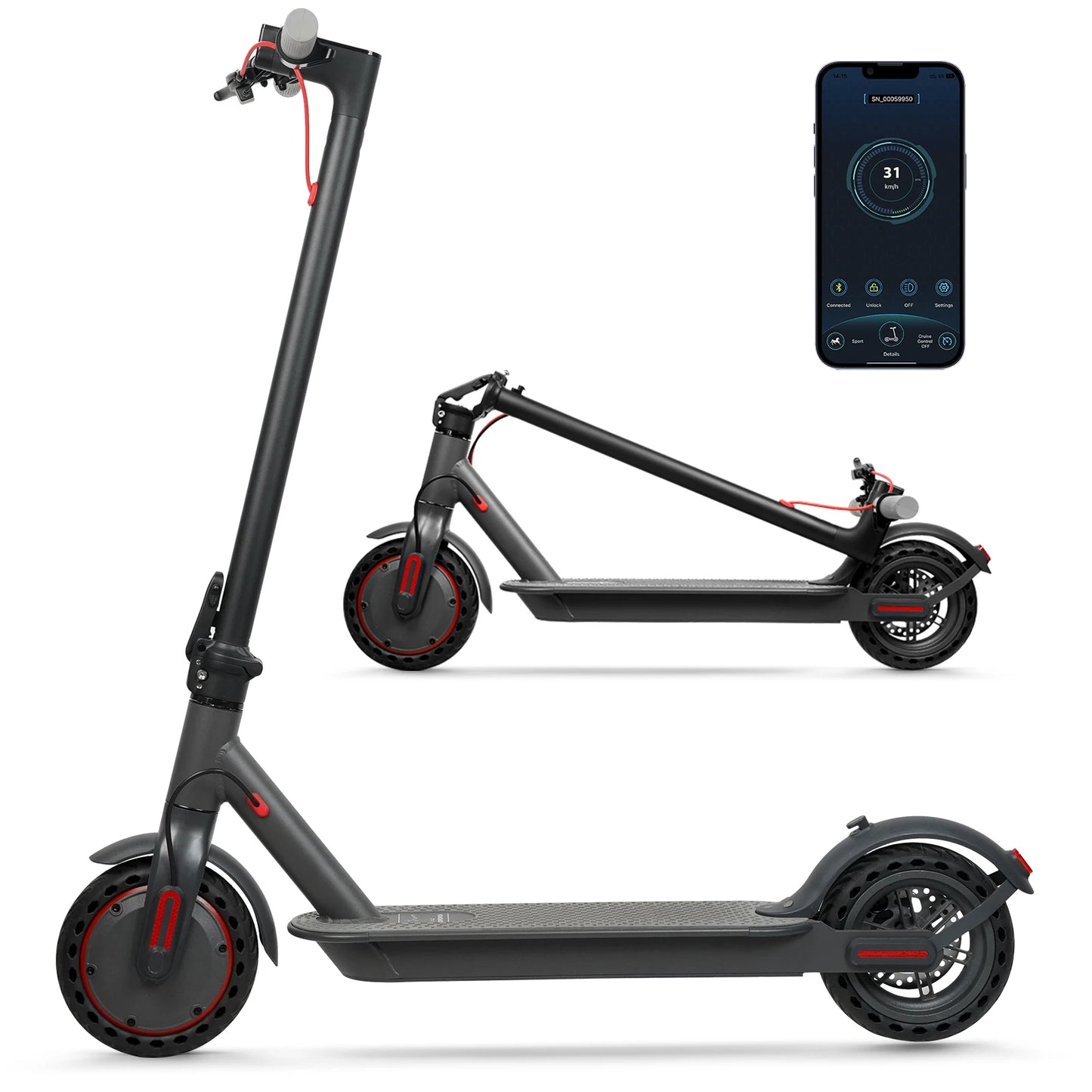 Scooter Trotinete Elétrica AOVOPRO – Potência, Autonomia e Design Dobrável disponível em TokenPI Store