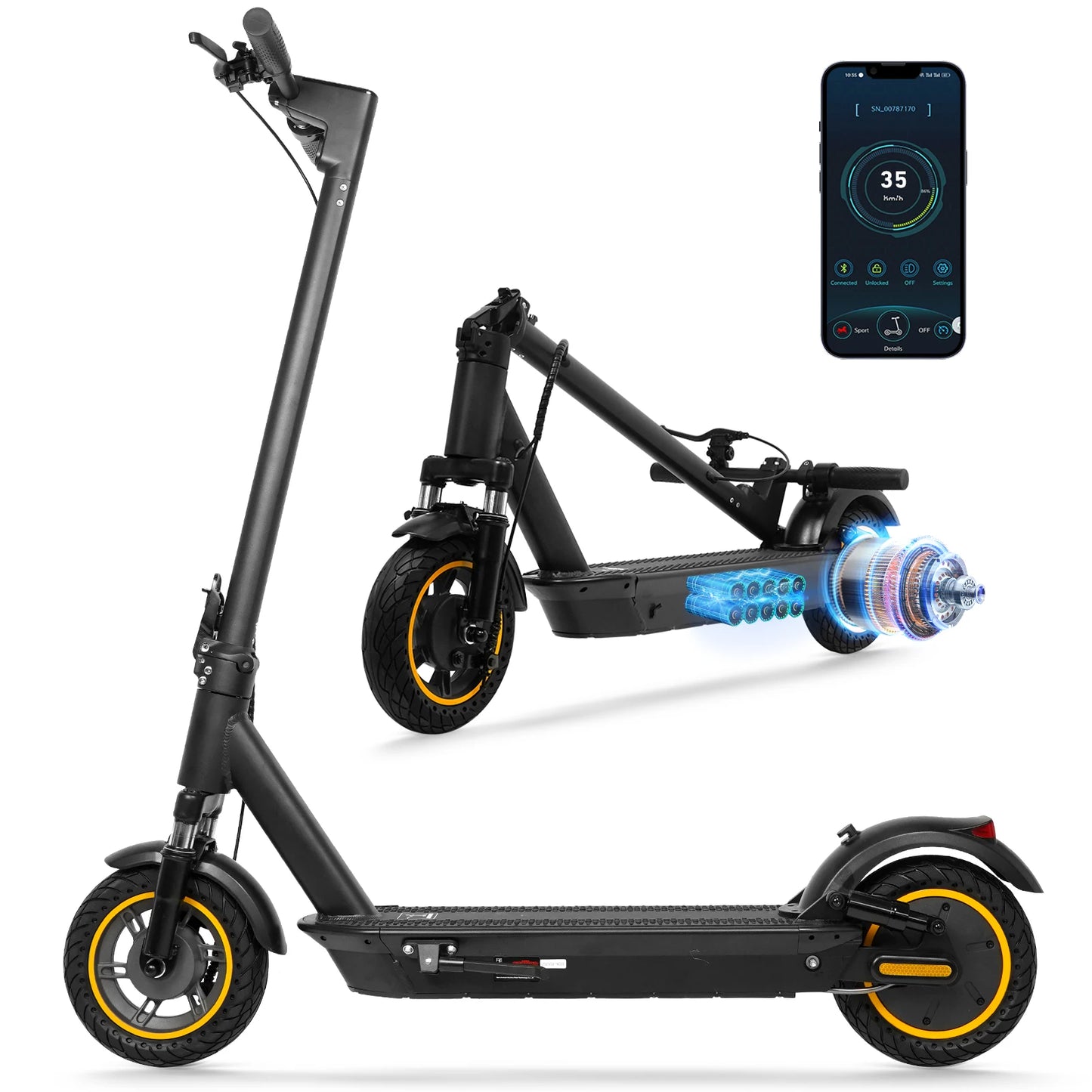 Scooter Trotinete Elétrica AOVOPRO – Potência, Autonomia e Design Dobrável disponível em TokenPI Store