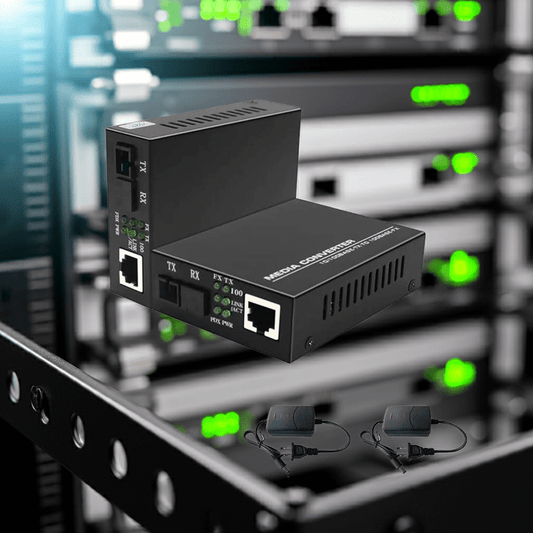Conversor De Mídia Óptica Gigabit RJ45 Alimentação Externa disponível em TokenPI Store