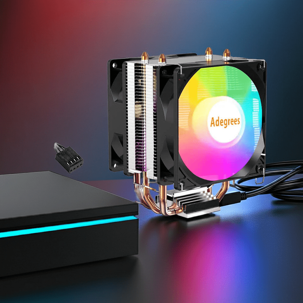 CPU Cooler Cooler de CPU PWM 3P 4P Silencioso Para PCs Intel AMD disponível em TokenPI Store