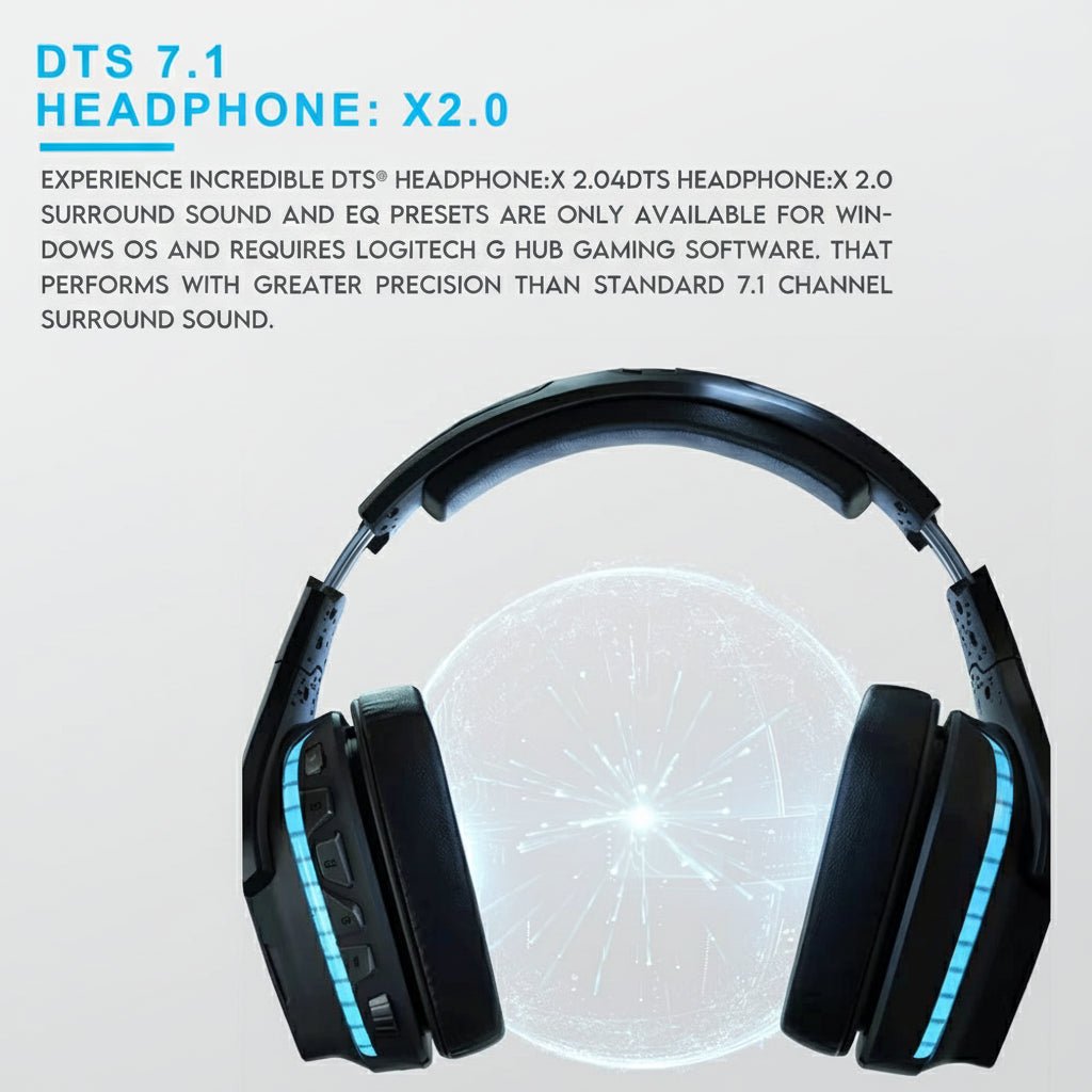 Headphones Logitech G933S Headset Gamer RGB Over-Ear | Som Imersivo, LED, Cabo 1.5m | Ideal para Gaming & PC em TokenPI Store