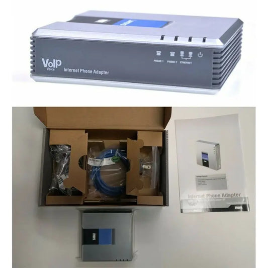 Internet Phone Voice Adapter with Network Cable for Linksys PAP2T