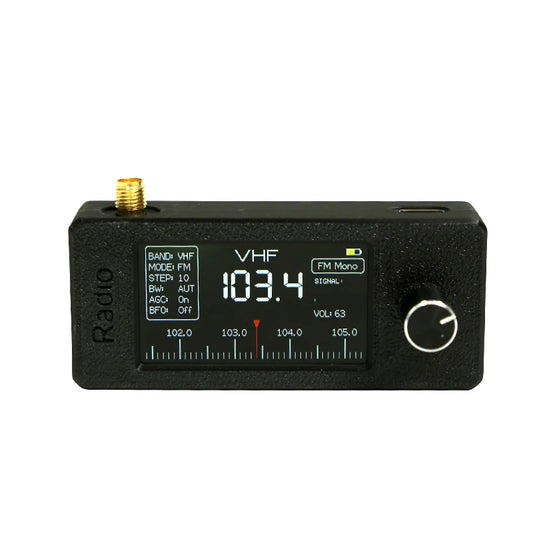 New V2 Version ATS-mini2 SI4732 0.5-108MHz Pocket SSB Mini Radio LSB USB AM FM All Band Radio Receiver ESP-32-S3 BB Antenna