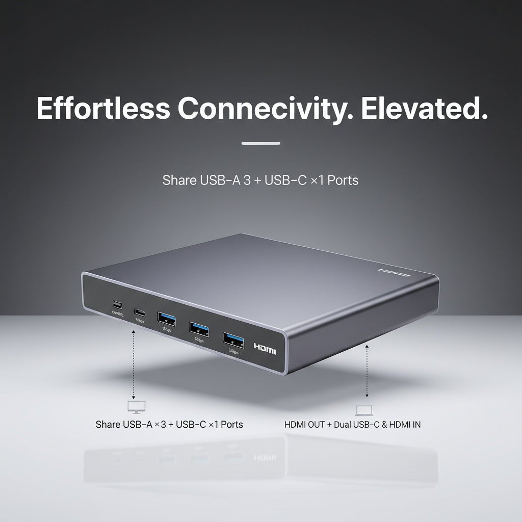 UGREEN HDMI KVM Switch USB C 2 PCs 8K 60Hz Para Escritório disponível em TokenPI Store