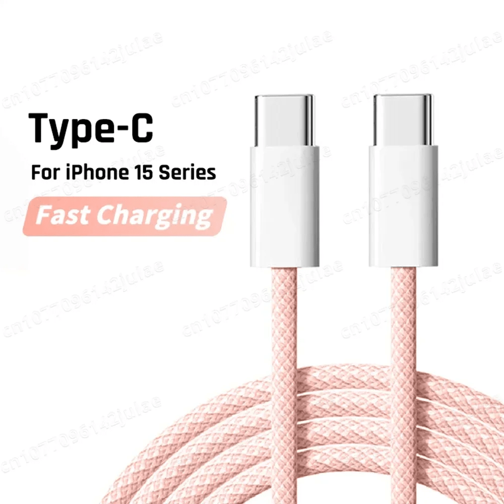 Usb-c Cable Cabo USB-C 65W | 6A Carregamento Rápido | Trançado Premium | Compatível com iPhone 15, Samsung, Xiaomi