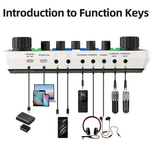 X50 Live Sound Card Audio Mixer Recording