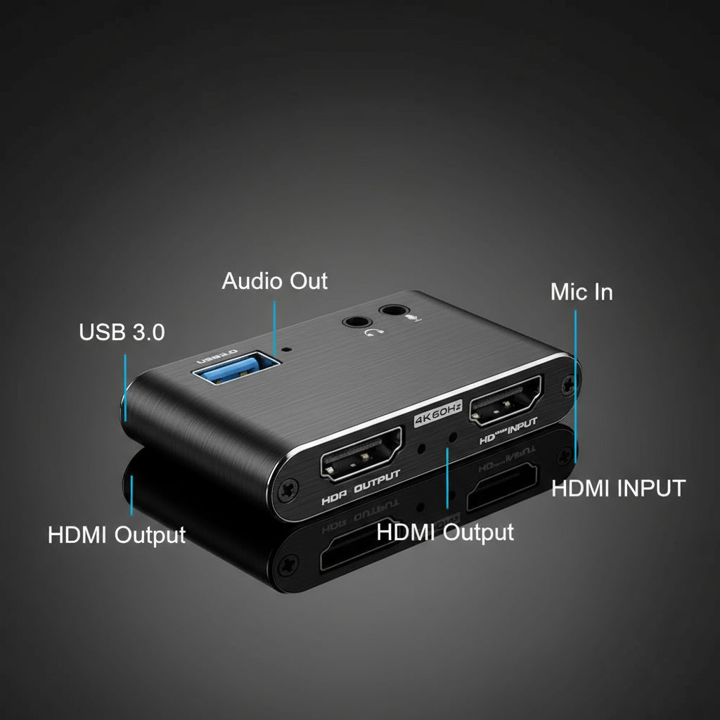 Placa de Captura Placa De Captura Vídeo 4K USB 3.0 Para Streaming Gamers disponível em TokenPI Store