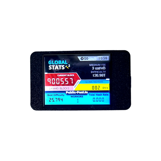NerdMiner V2 Hashrate, Smart Display, Crypto Solo, Lottery, Nerd Miner, Bitcoin Miner ESP32-2432S028R, 54 k/S, 2.8 inch