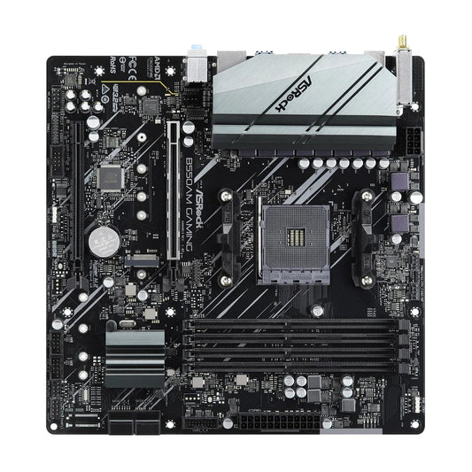 ASRock B550AM GAMING Motherboard Set Kit with Ryzen 5 5600 CPU 4xDDR4 M.2 NVME HDMI AMD B550 Support 5700x3D mATX AM4 Mainboard