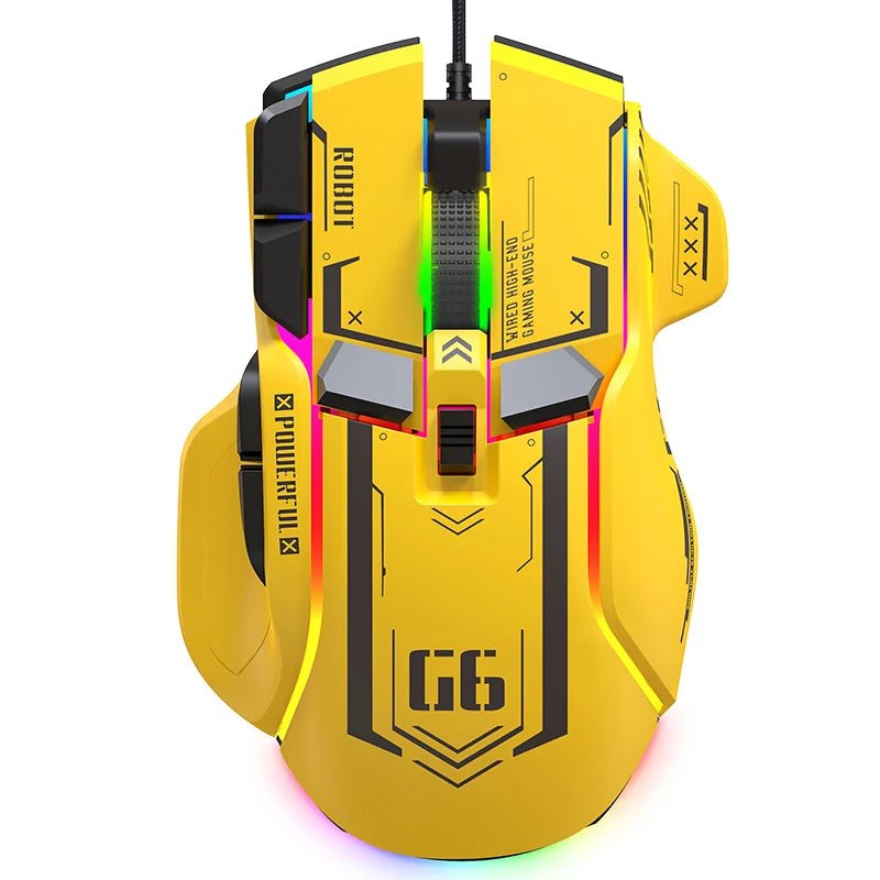 Mouse Mouse Para Jogos G6 Fio 128000 DPI Macro Programável RGB disponível em TokenPI Store