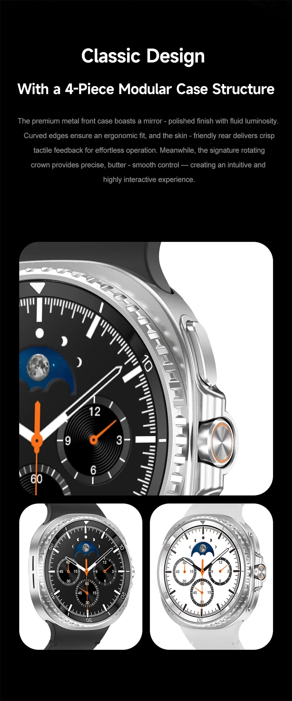 Watch8 Classic GPS Compass NFC Sports Smart Watch 1.43'' Amorel Rotating Dial BT Call 3ATM Waterproof Watch7 Upgraded Smartwatch