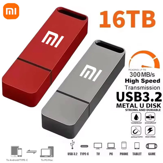 Xiaomi Original Pen Drive 16TB USB 3.2 Flash Drive High-Speed