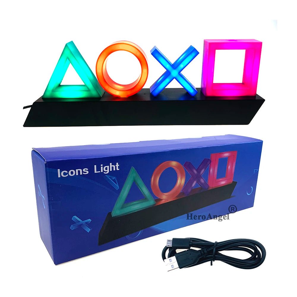 Ps5 Lights Luz Ícone Jogo PS4 PS5 LED Decorativa Com Controle De Voz disponível em TokenPI Store