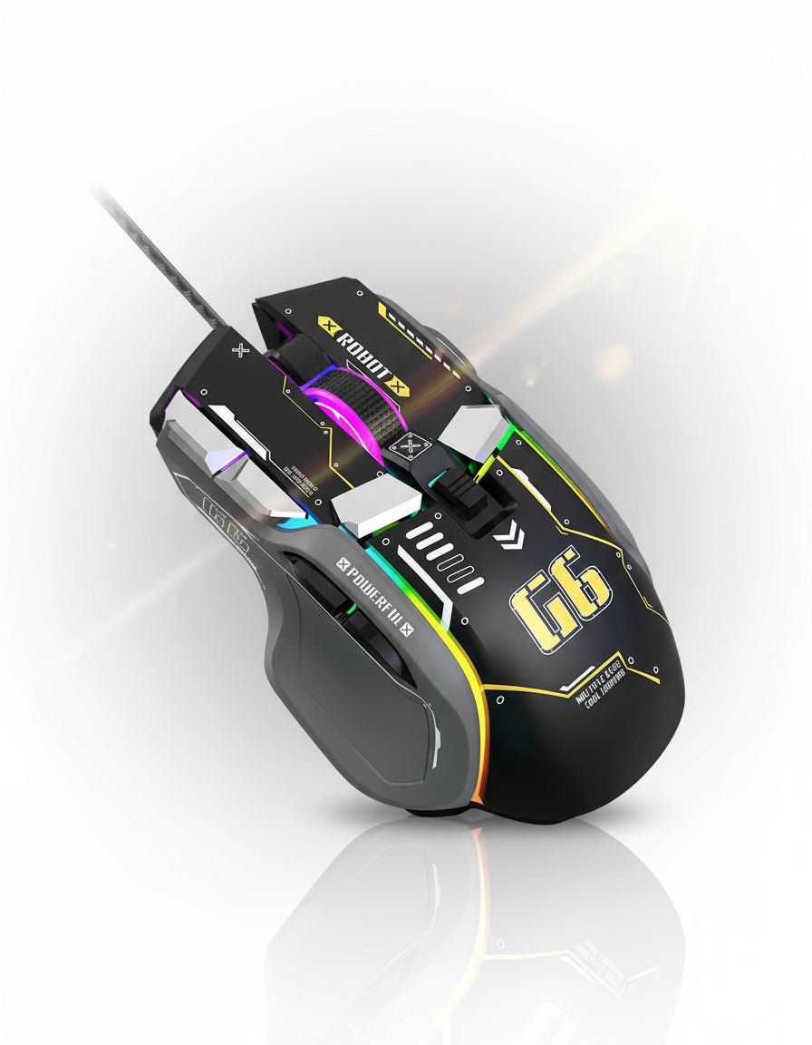 Mouse Mouse Para Jogos G6 Fio 128000 DPI Macro Programável RGB disponível em TokenPI Store